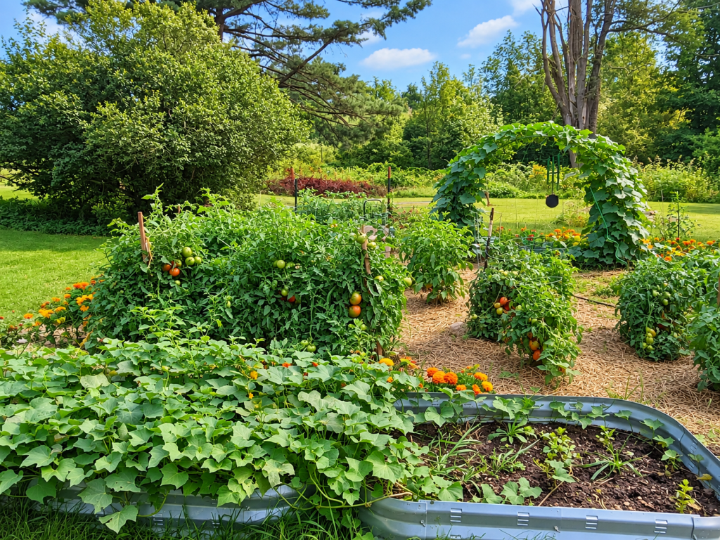 Homestead vegetable garden